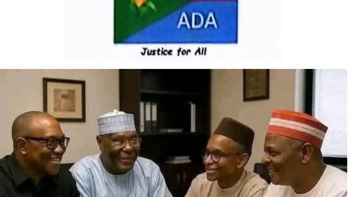 Obi, Atiku, Kwankwaso, El-Rufai form new political party, All Democratic Alliance, ADA to kick out Tinubu in 2027, writes INEC for Registration